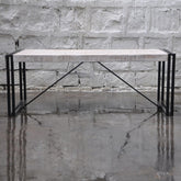 BARN Industrial Coffee Table 120Cm White